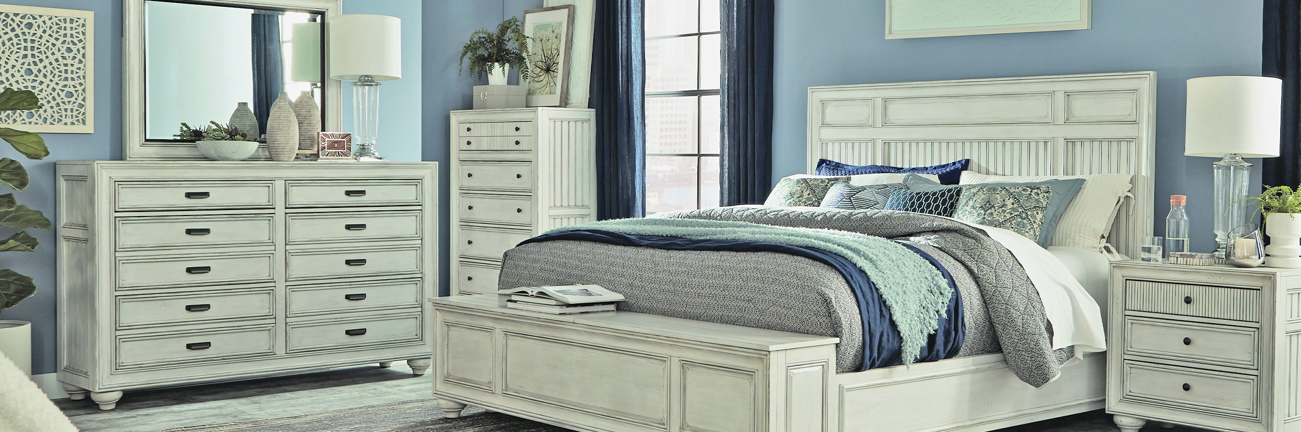 Beautiful UP Beds, Dressers & End Tables